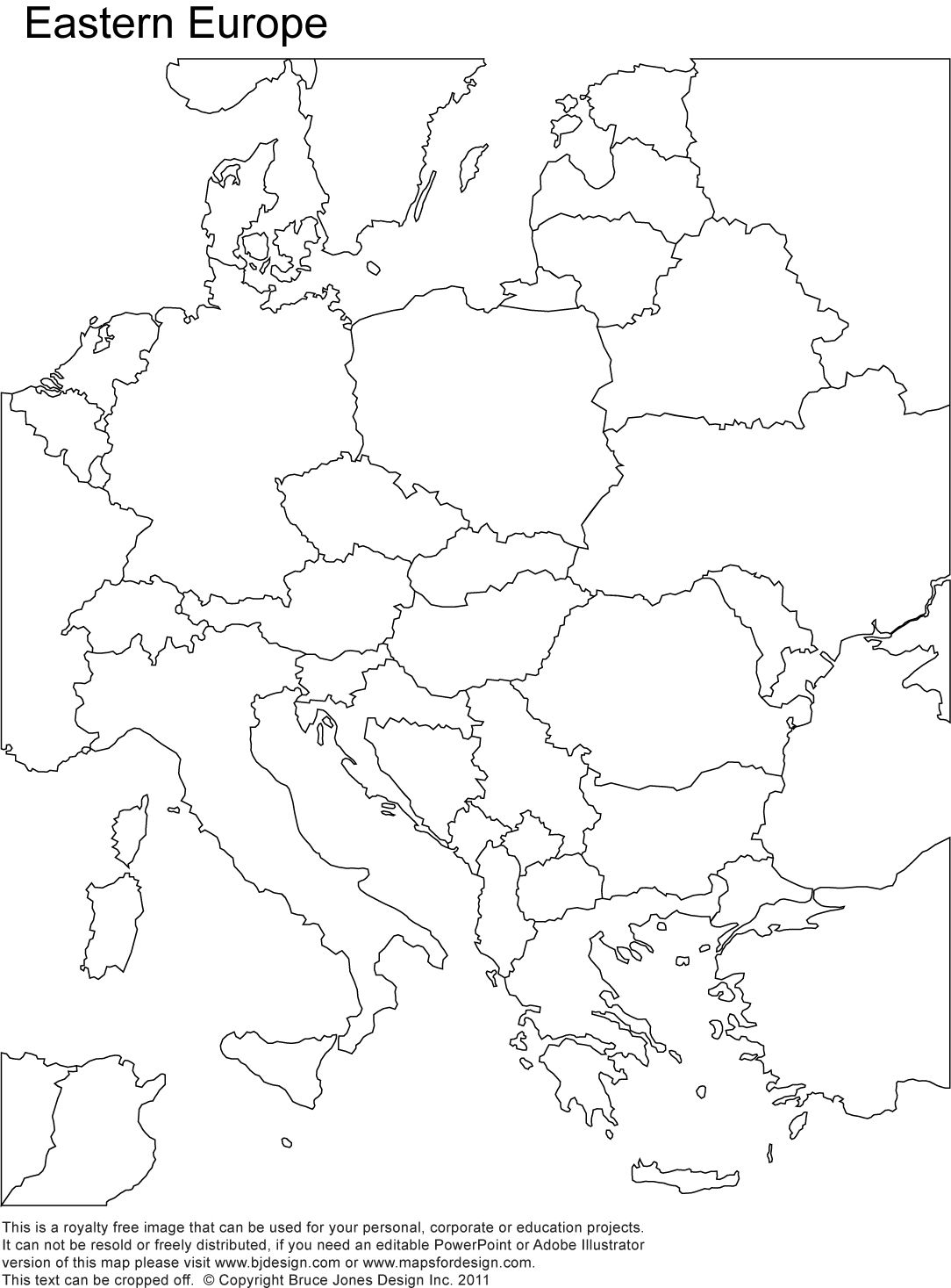 Free Blank Printable Map Of Europe Easy Download Print Printables 