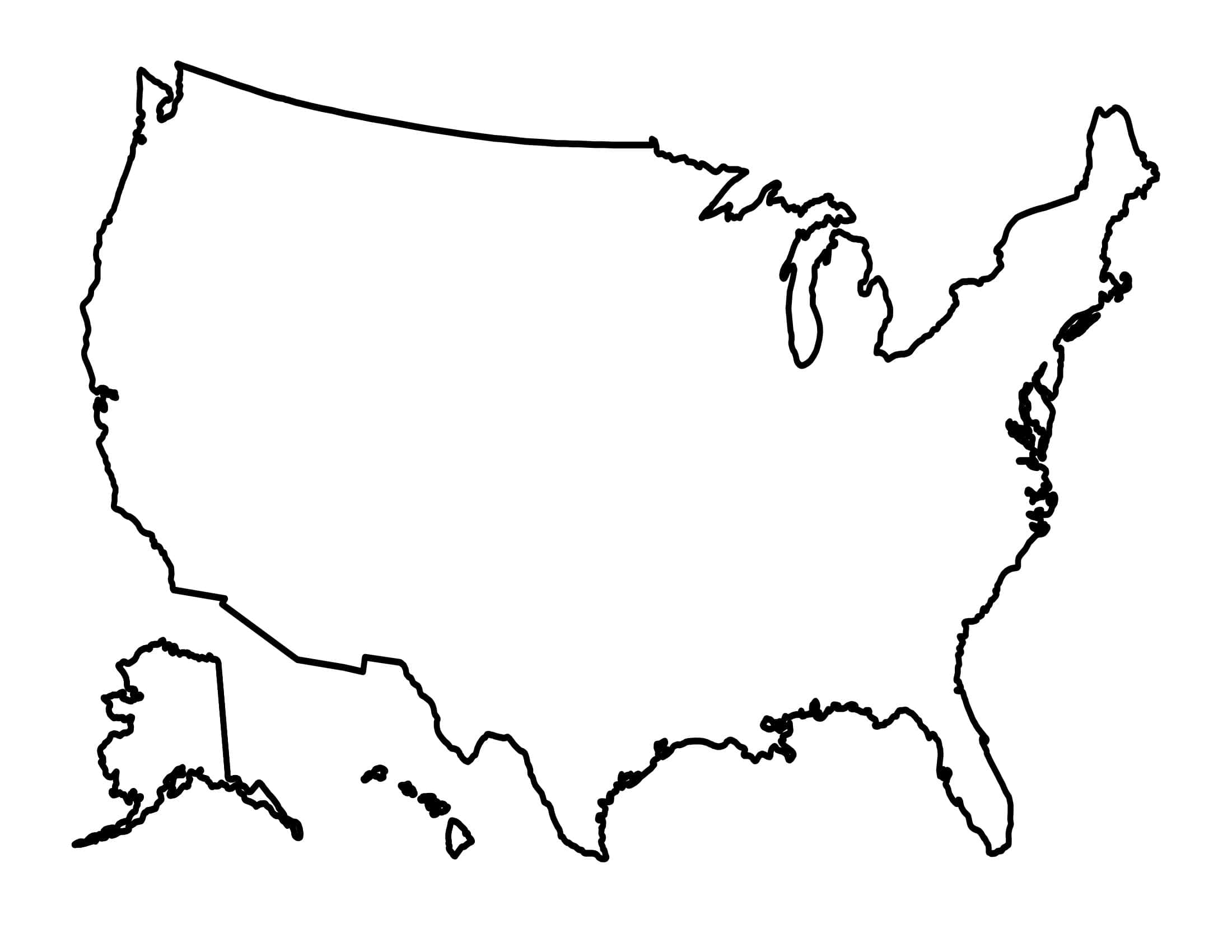 Free Blank Us Map Printable