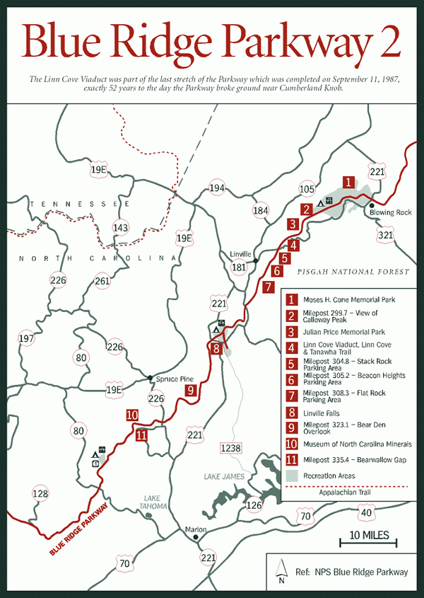 Free Blue Ridge Parkway Printable Map Guide PDF Printables For 
