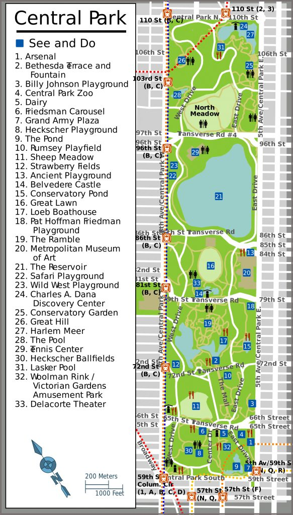 Free Central Park Map Printable Plan Your Visit Printables For Everyone