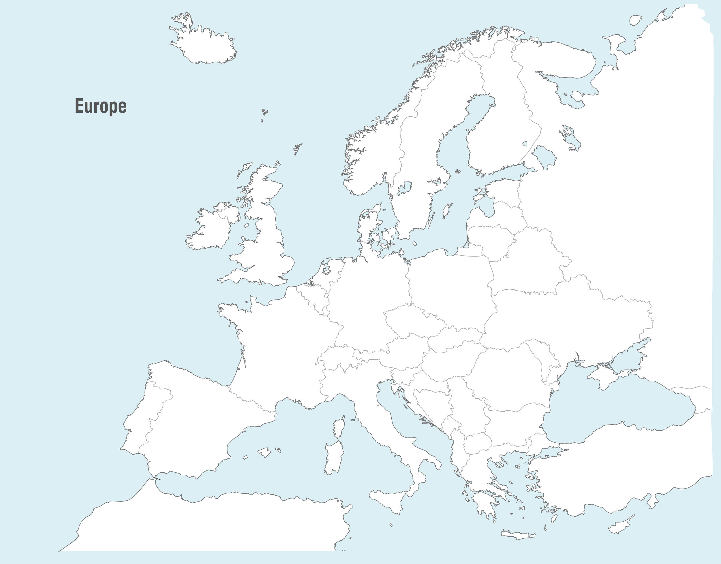 Free Europe Map Printable Blank Simple Outlines Printables For Everyone