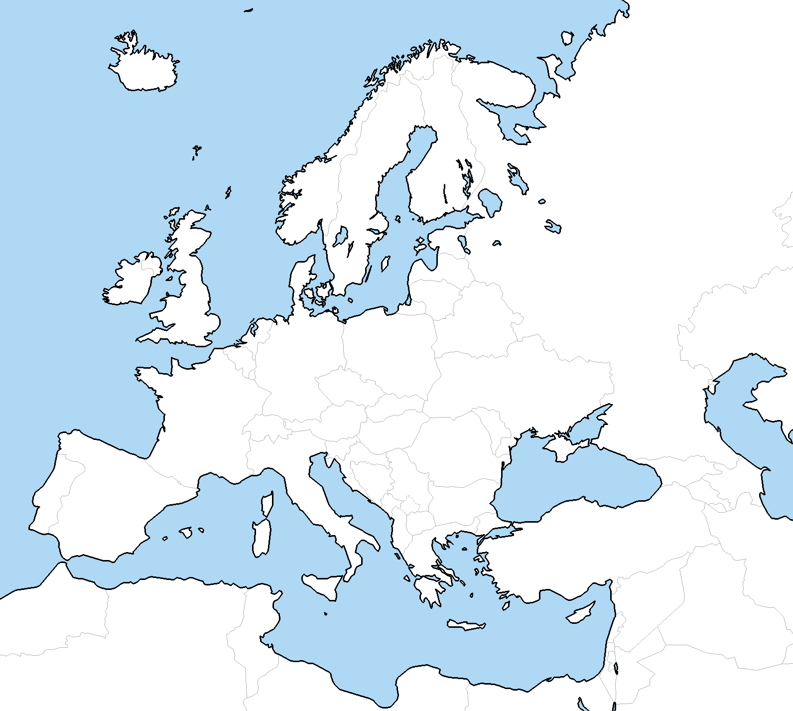 Free Europe Map Printable Blank Simple Outlines Printables For Everyone