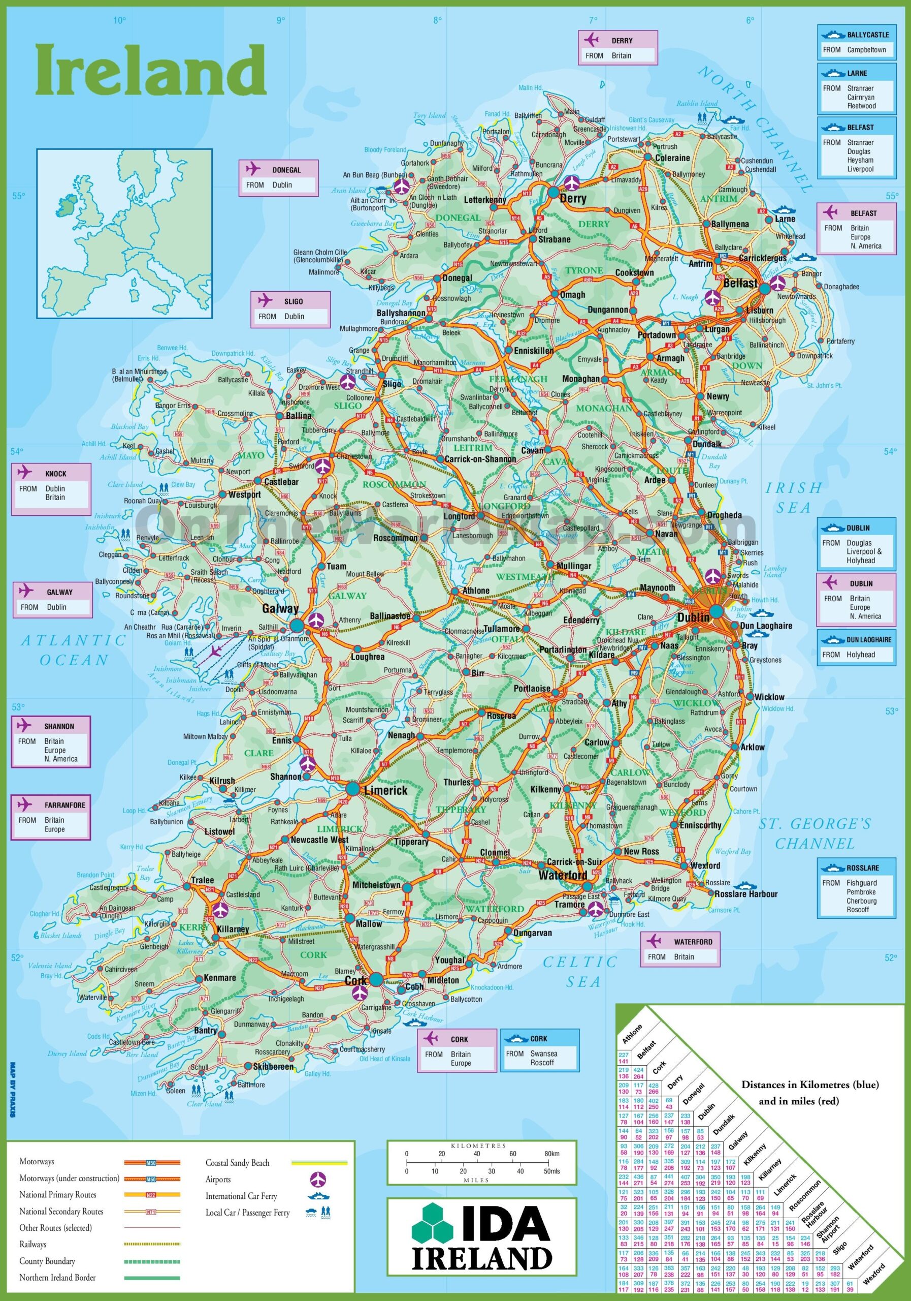 Free Ireland Maps Printable Detailed Easy Printables For Everyone