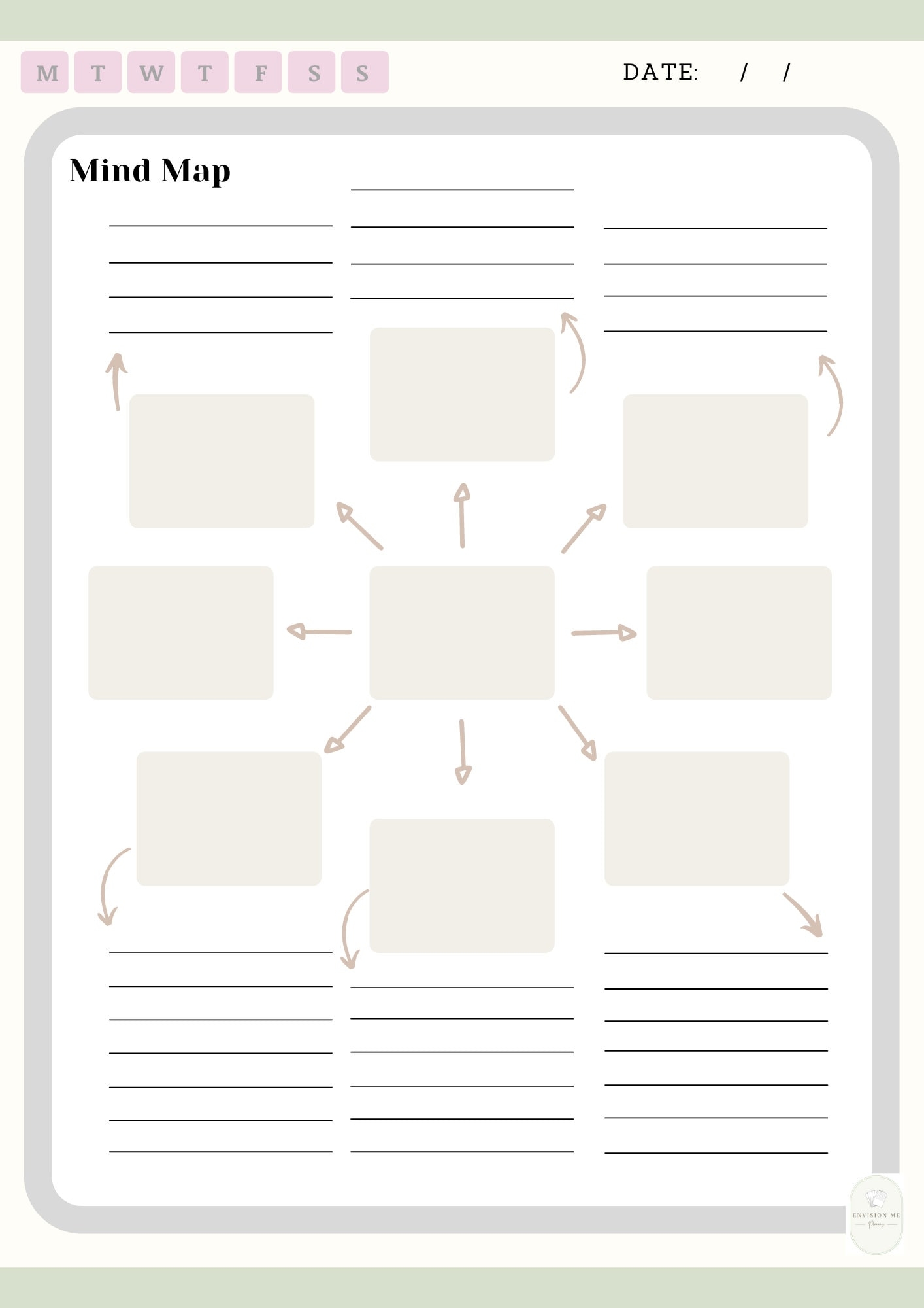 Free Mind Map Template Printable Easy Download Printables For Everyone