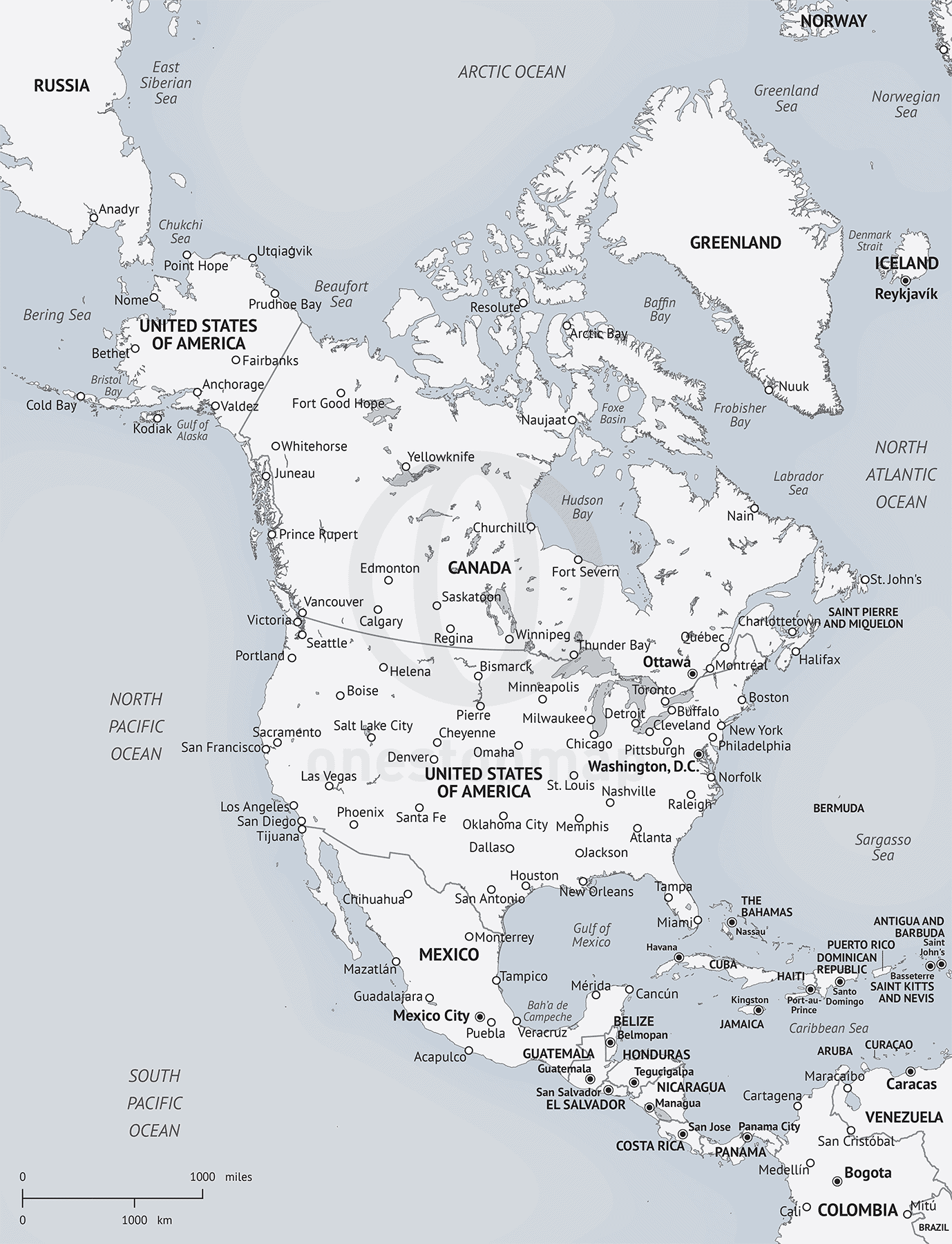 Free North America Map Printable Easy Download Printables For Everyone