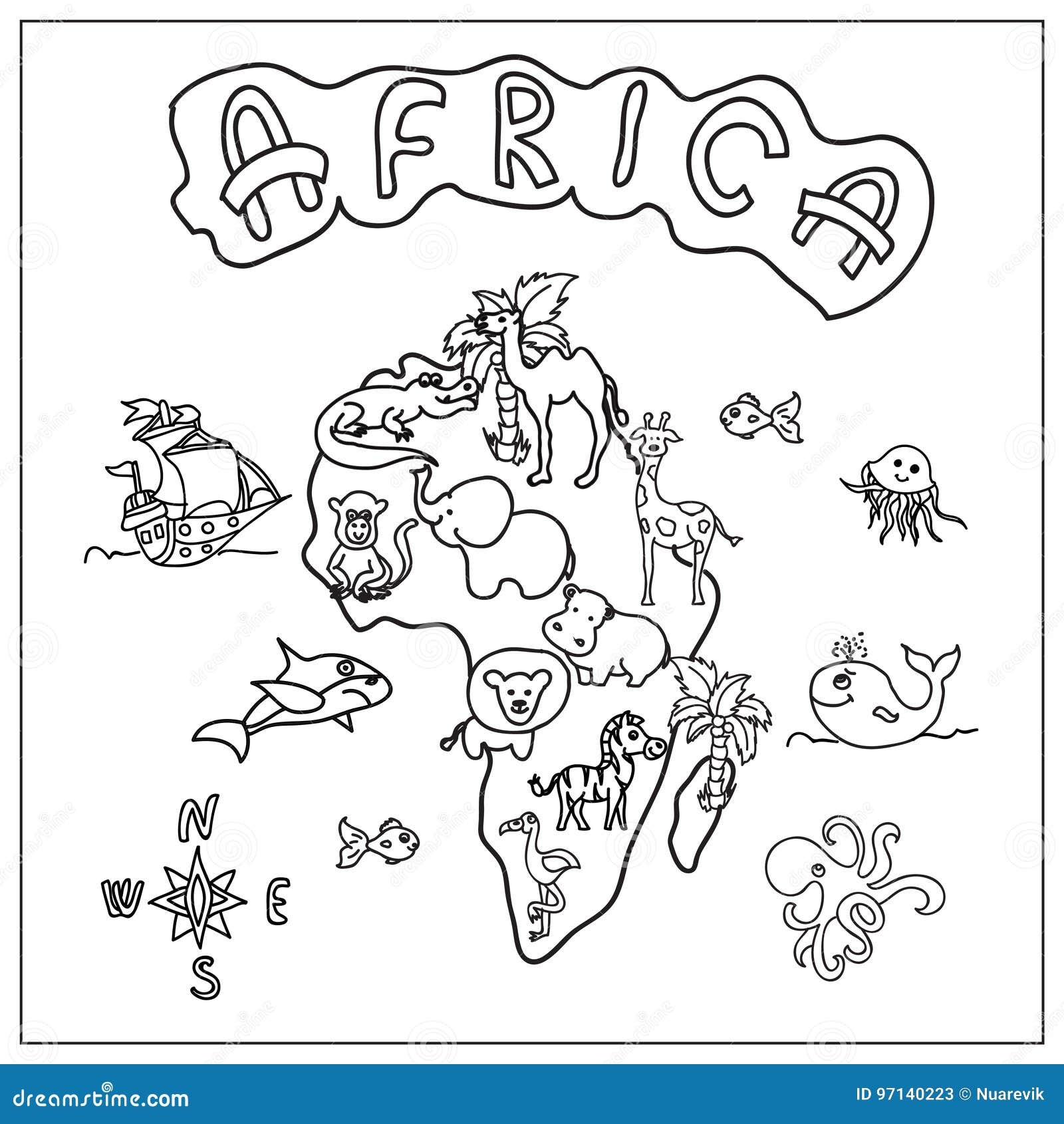 Free Printable Africa Map Continent Outline PDF Printables For 