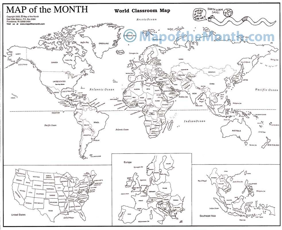 Free Printable Black And White Outline Map Of The World Download Free 
