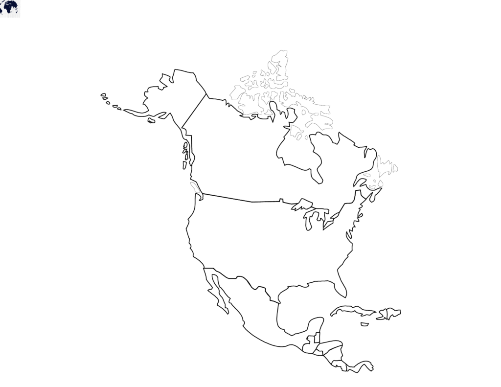 Free Printable Blank North America Map Easy Download Printables For 