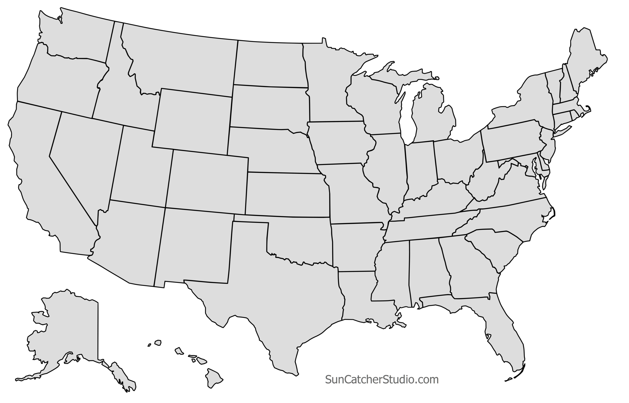 Free Printable Blank Us State Map Free Printable Blank Us State Map