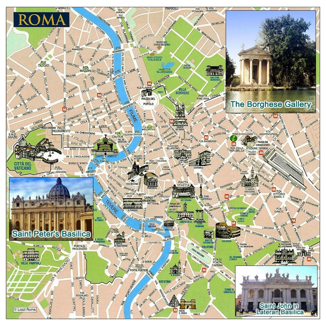 Free Printable City Map Of Rome Easy To Use Printables For Everyone