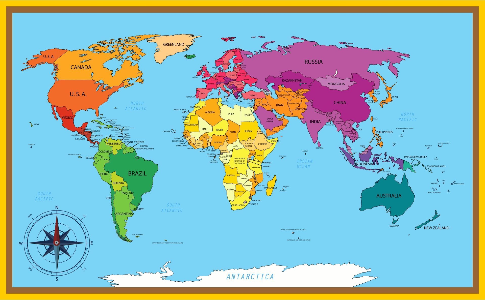 Free Printable Continent Map FREE Printable A Z