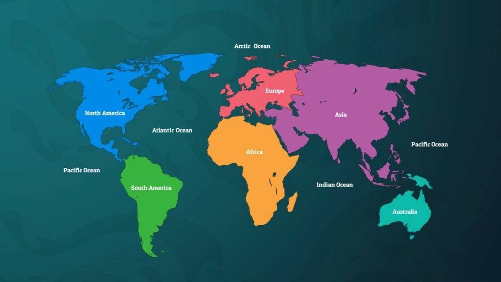 Free Printable Continent Ocean Map Year Edition Printables For 