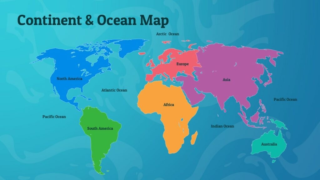 Free Printable Continent Ocean Map Year Edition Printables For 