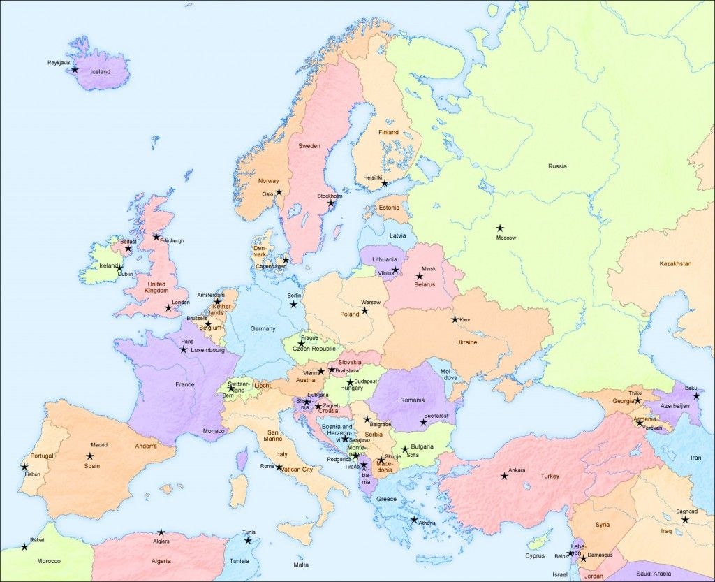 Free Printable Europe Map Easy Download Use Printables For Everyone