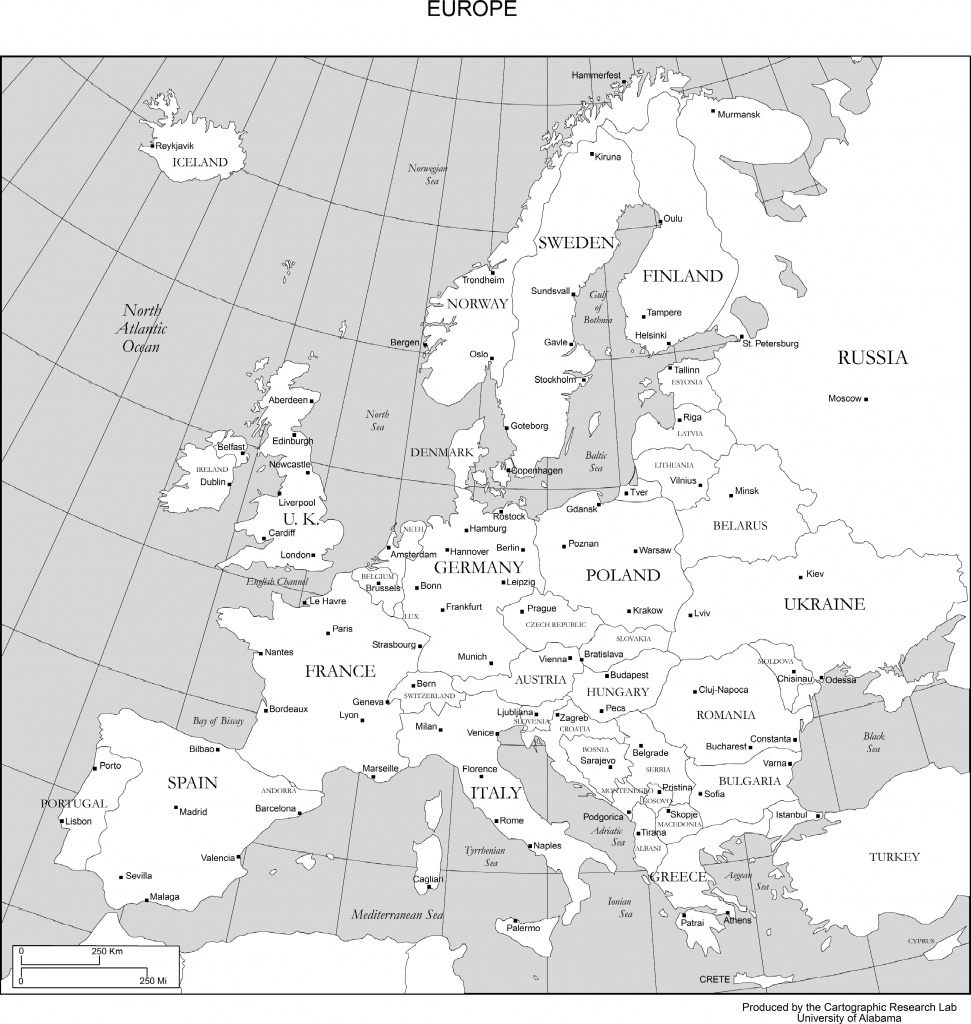 Free Printable Europe Map With Cities Year Printables For Everyone