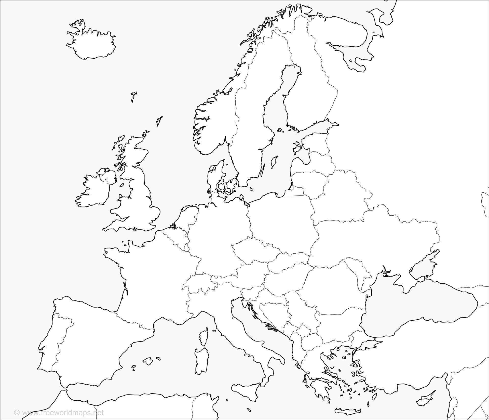 Free Printable Europe Outline Map Easy Download Printables For Everyone