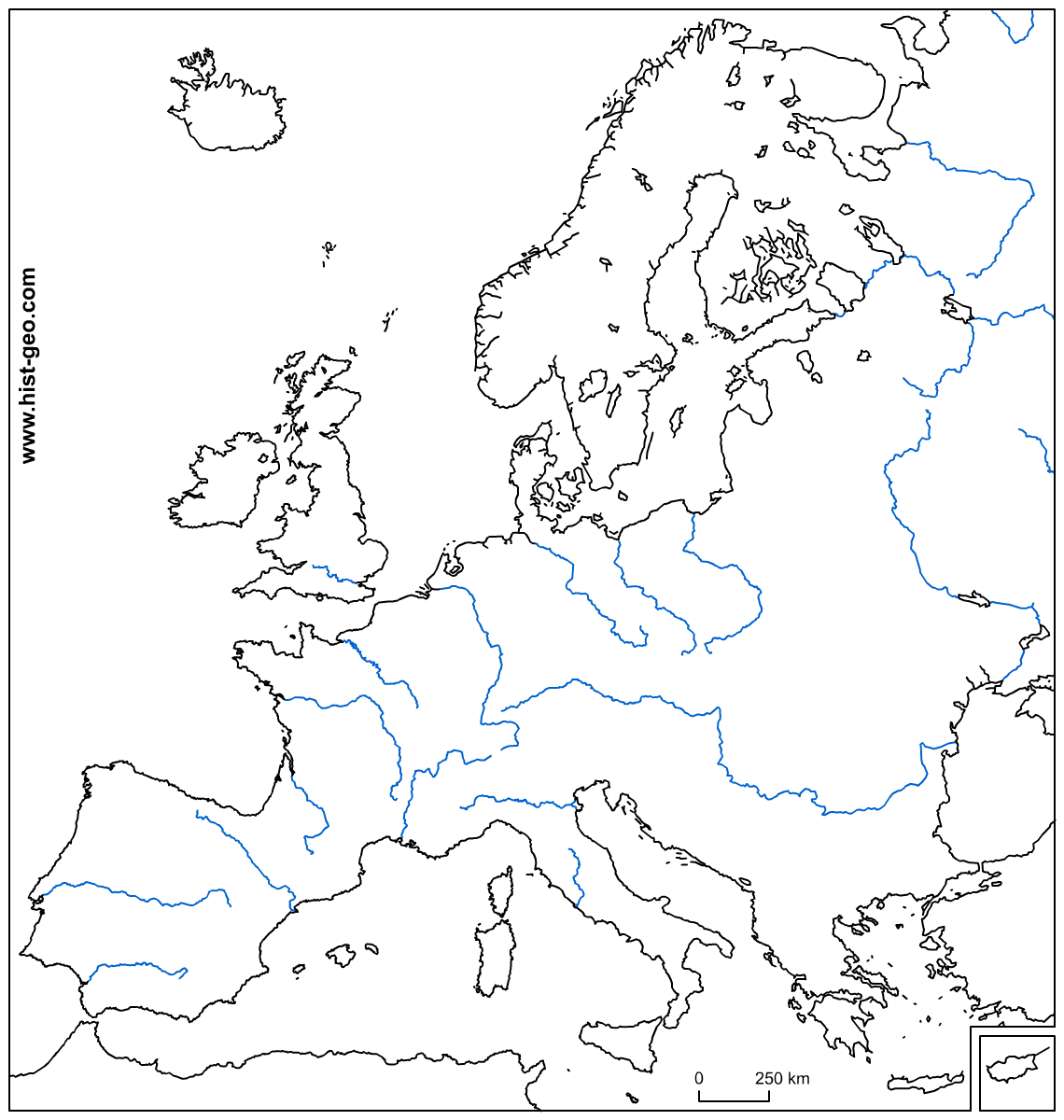 Free Printable Europe Outline Map Easy Download Printables For Everyone