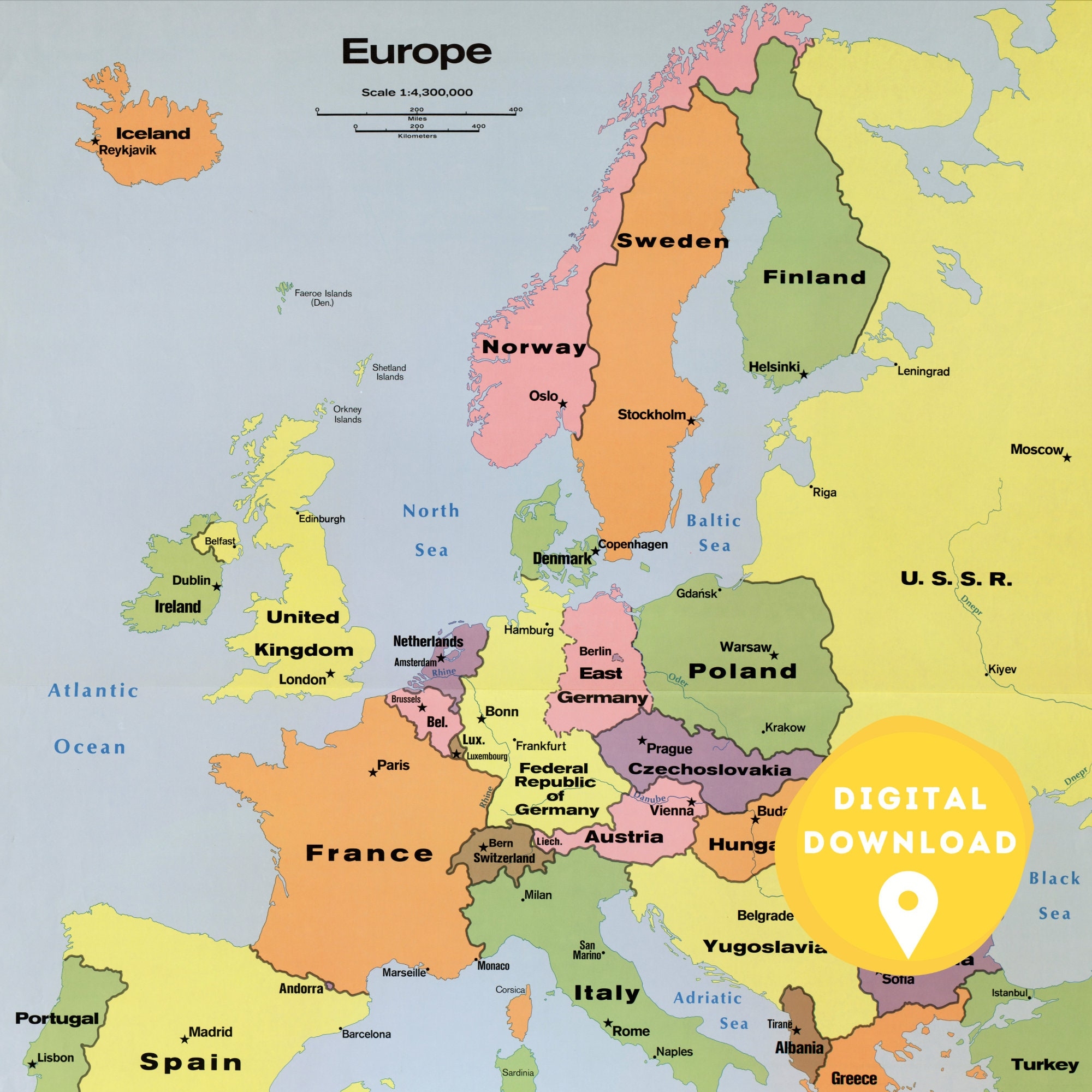 Free Printable European Map Download Print Printables For Everyone