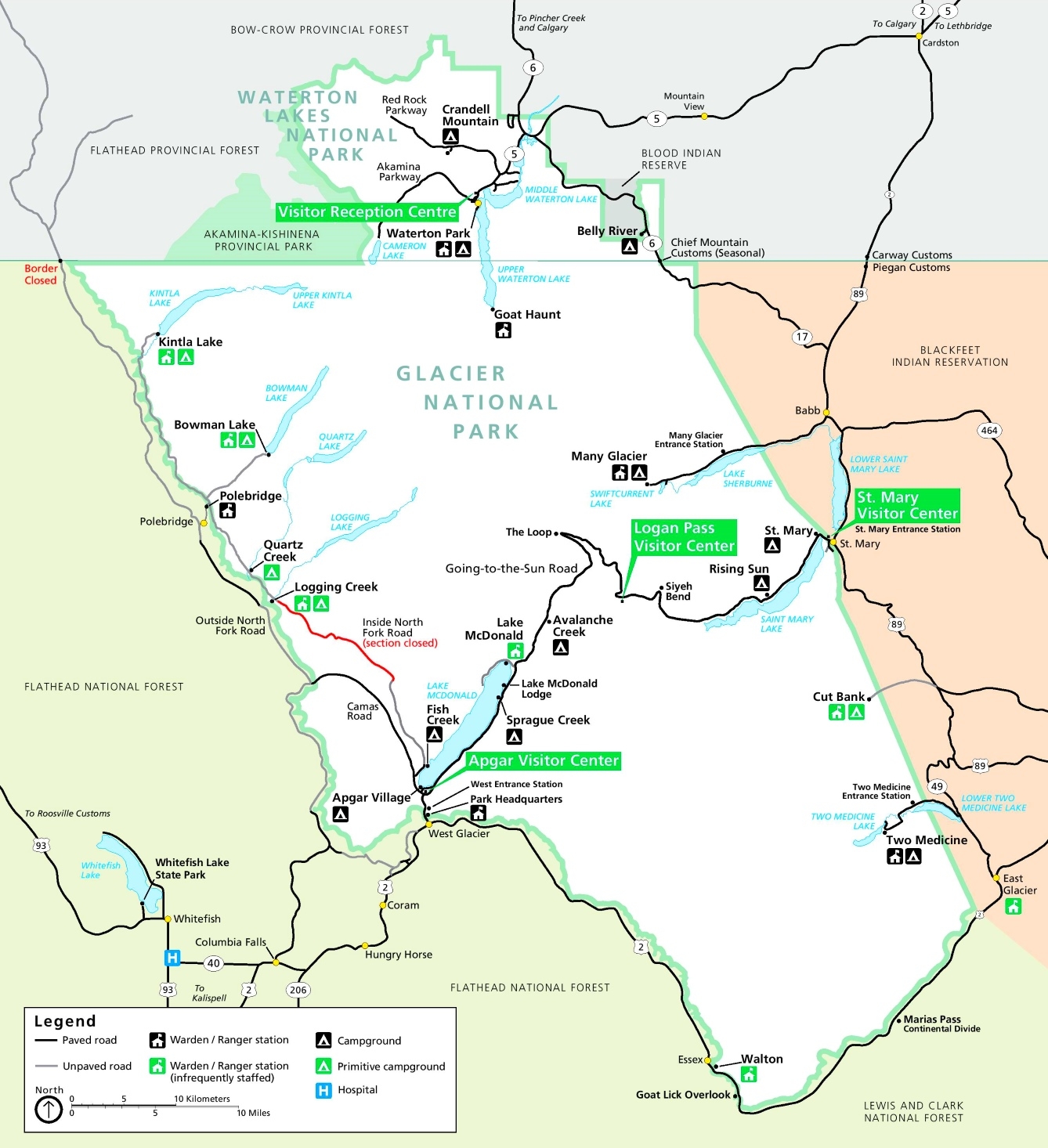 Free Printable Glacier National Park Map Guide Printables For Everyone