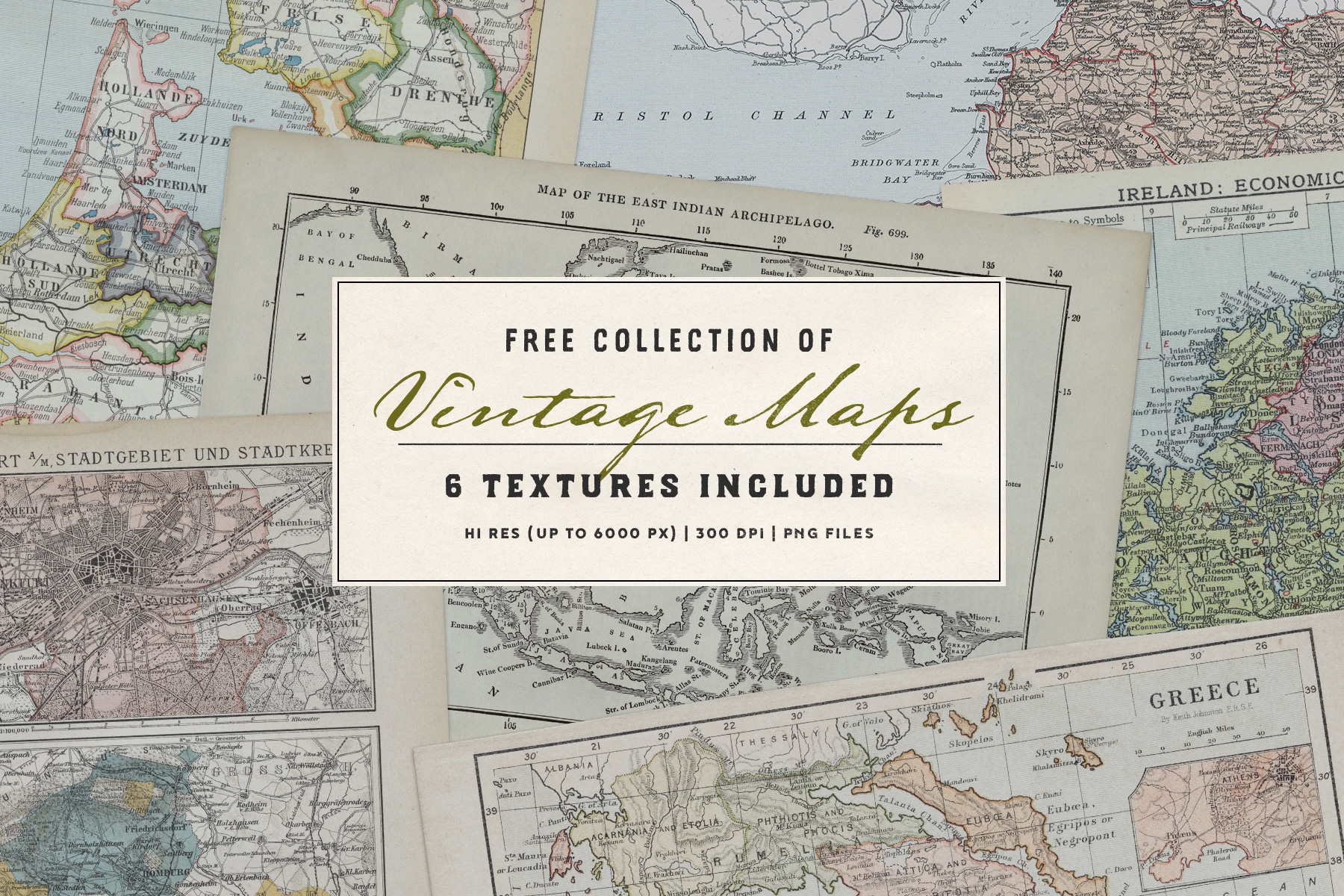 Free Printable High Resolution Vintage Maps