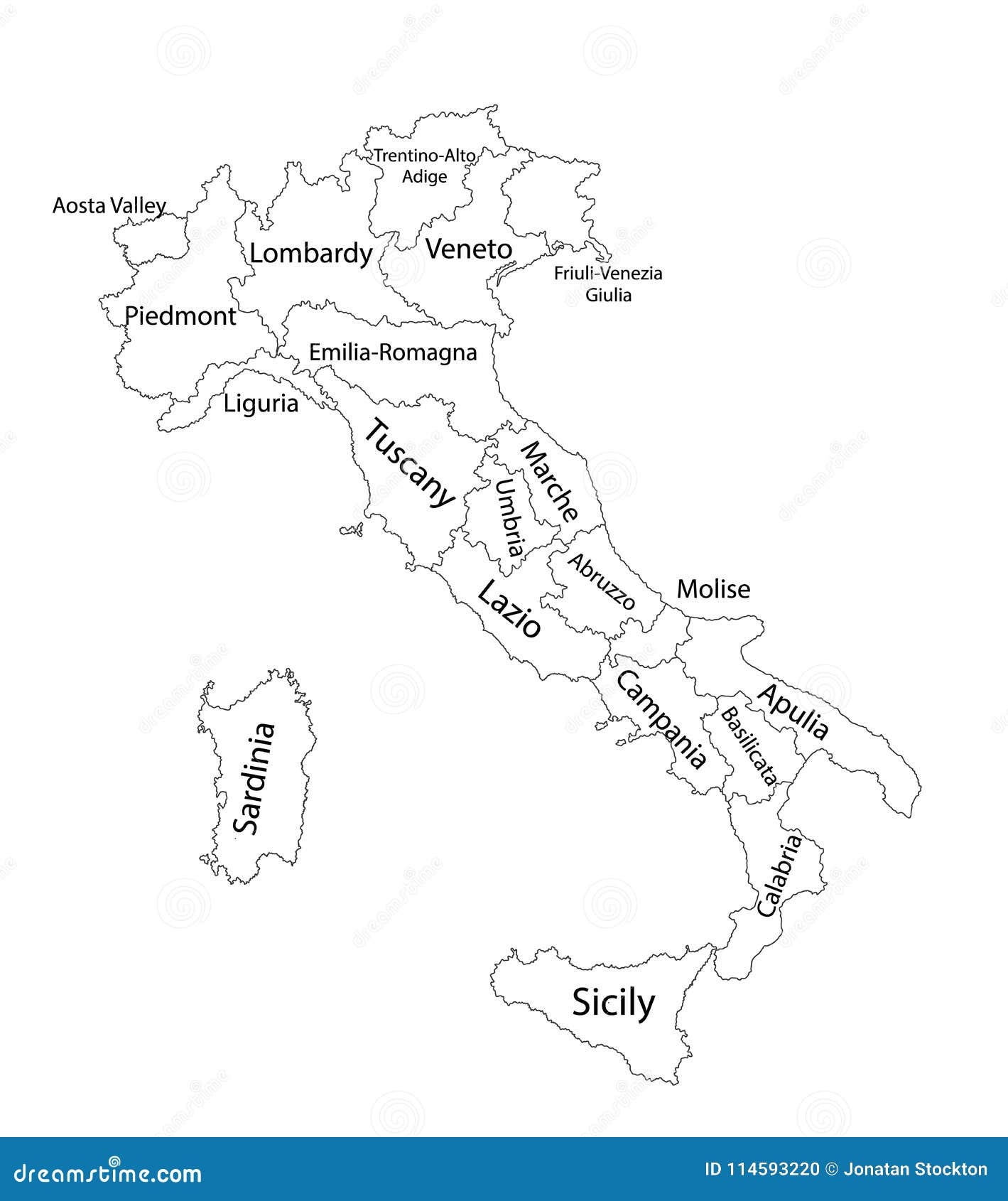 Free Printable Map Italy