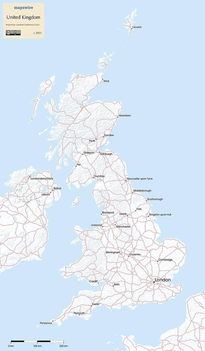 Free Printable Map Of Great Britain All FREE Printables