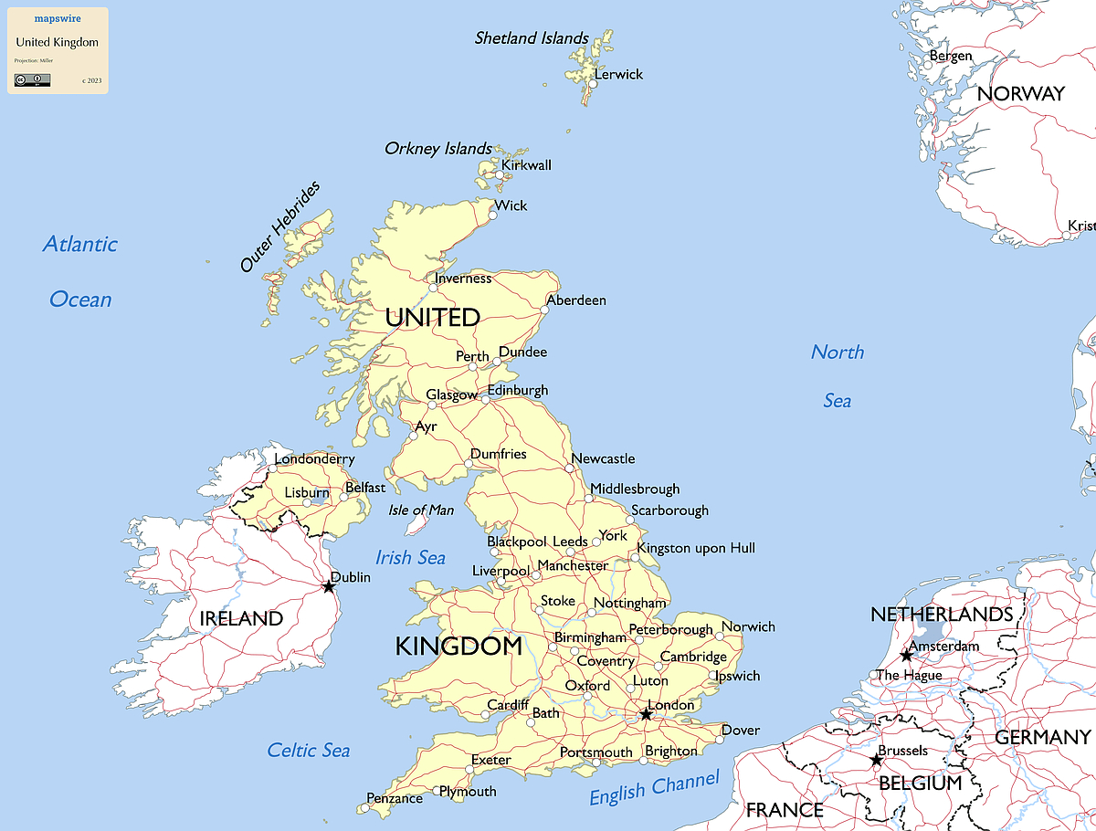 Free Printable Map Of Great Britain All FREE Printables
