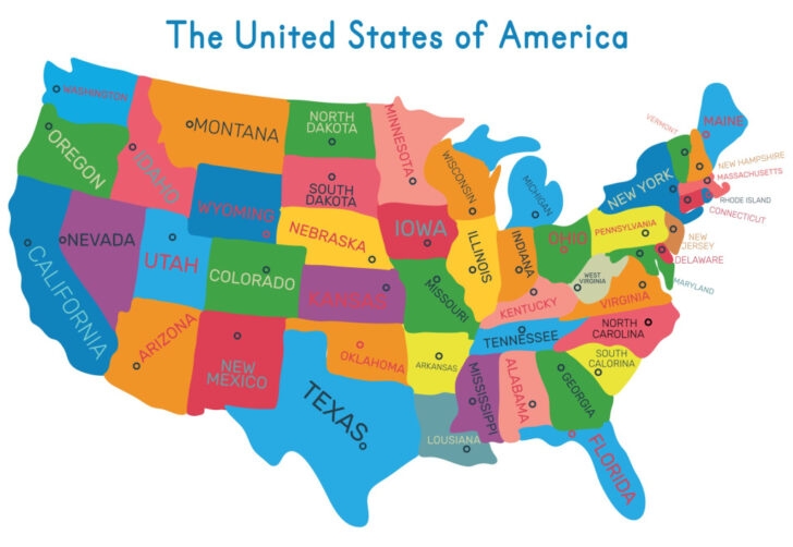 Free Printable Map Of The United States Free Printable Map Of USA 