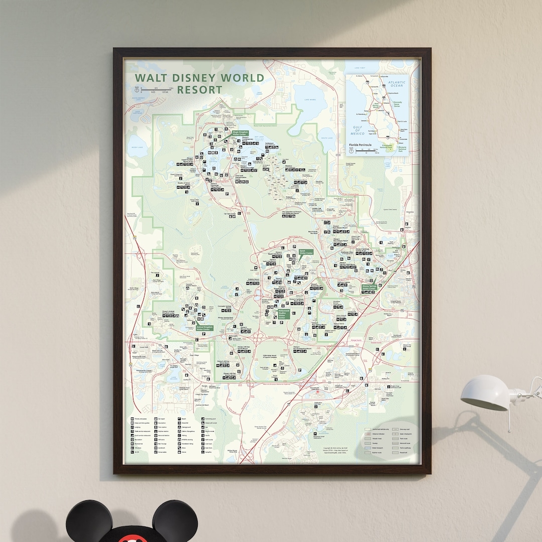 Free Printable Map Of Walt Disney World Resorts Download Free 