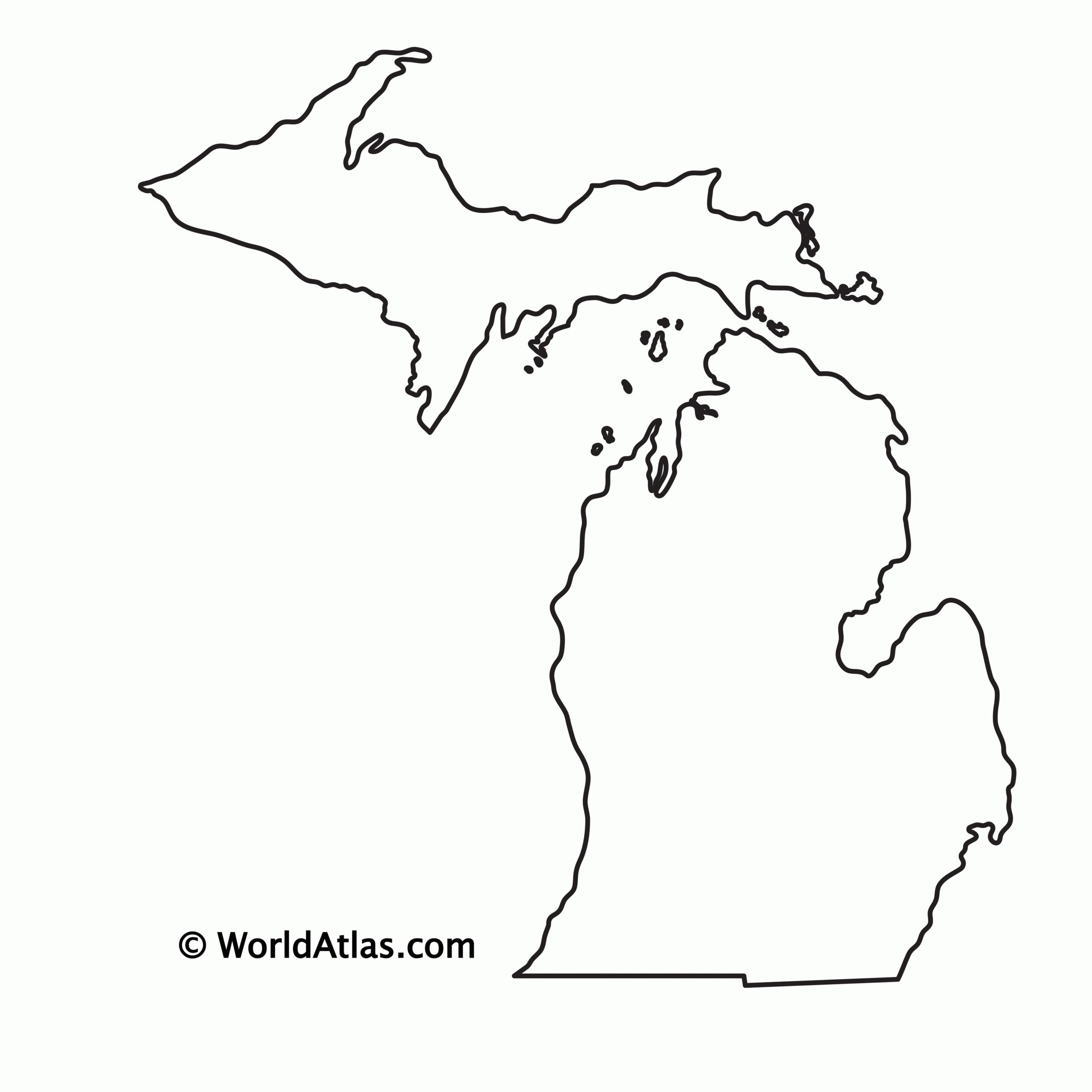 Free Printable Michigan Map Year Michigan Maps Printables For Everyone