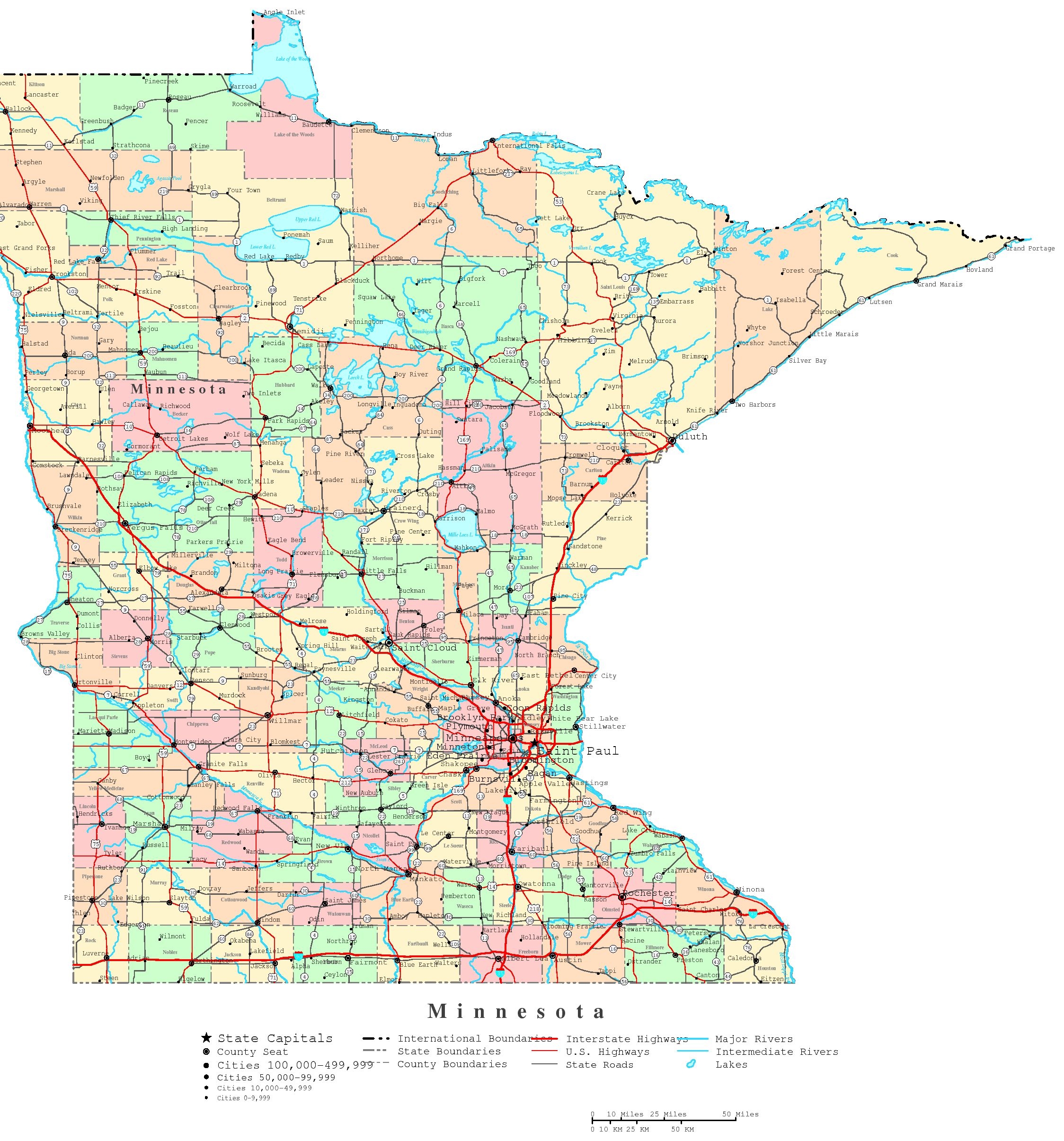 Free Printable Minnesota Map PDF More Printables For Everyone