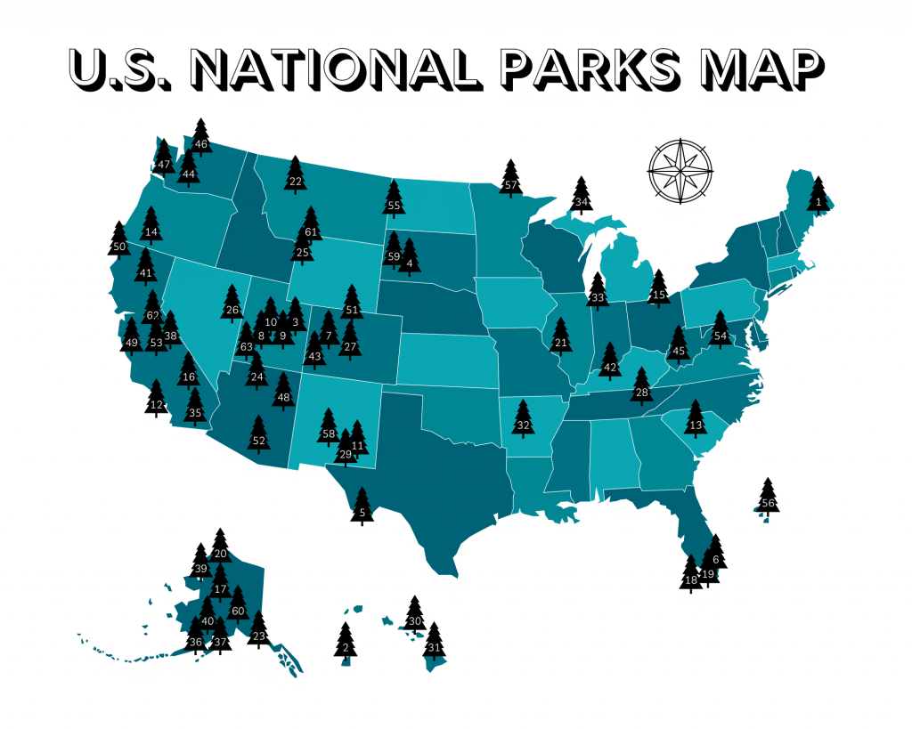 Free Printable National Parks Map Plan Your Trip Printables For 
