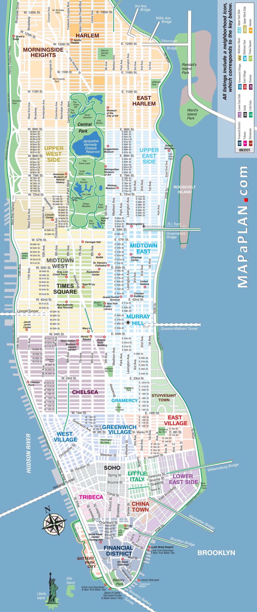 Free Printable NYC Sightseeing Map Plan Your Trip Printables For 