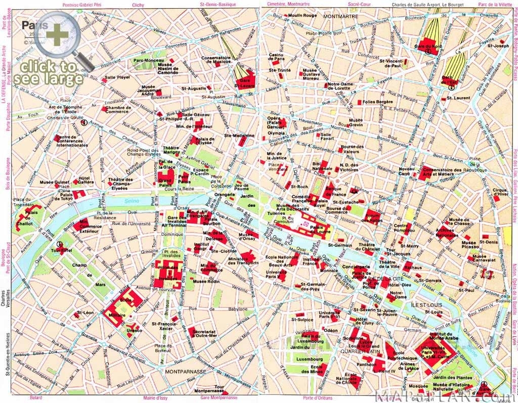 Free Printable Paris Map Your Travel Guide Printables For Everyone