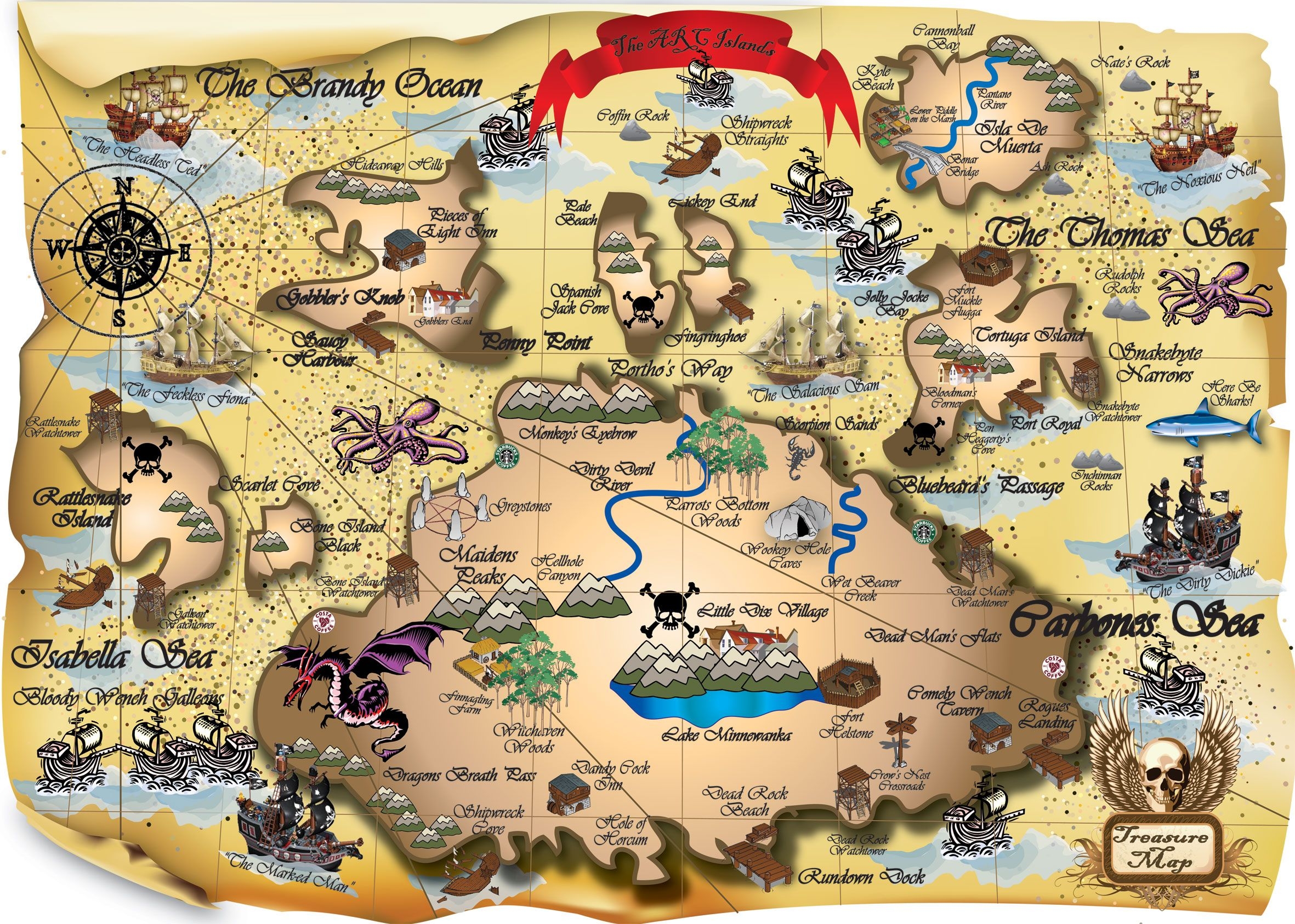 Free Printable Pirate Treasure Map Printable Board Games