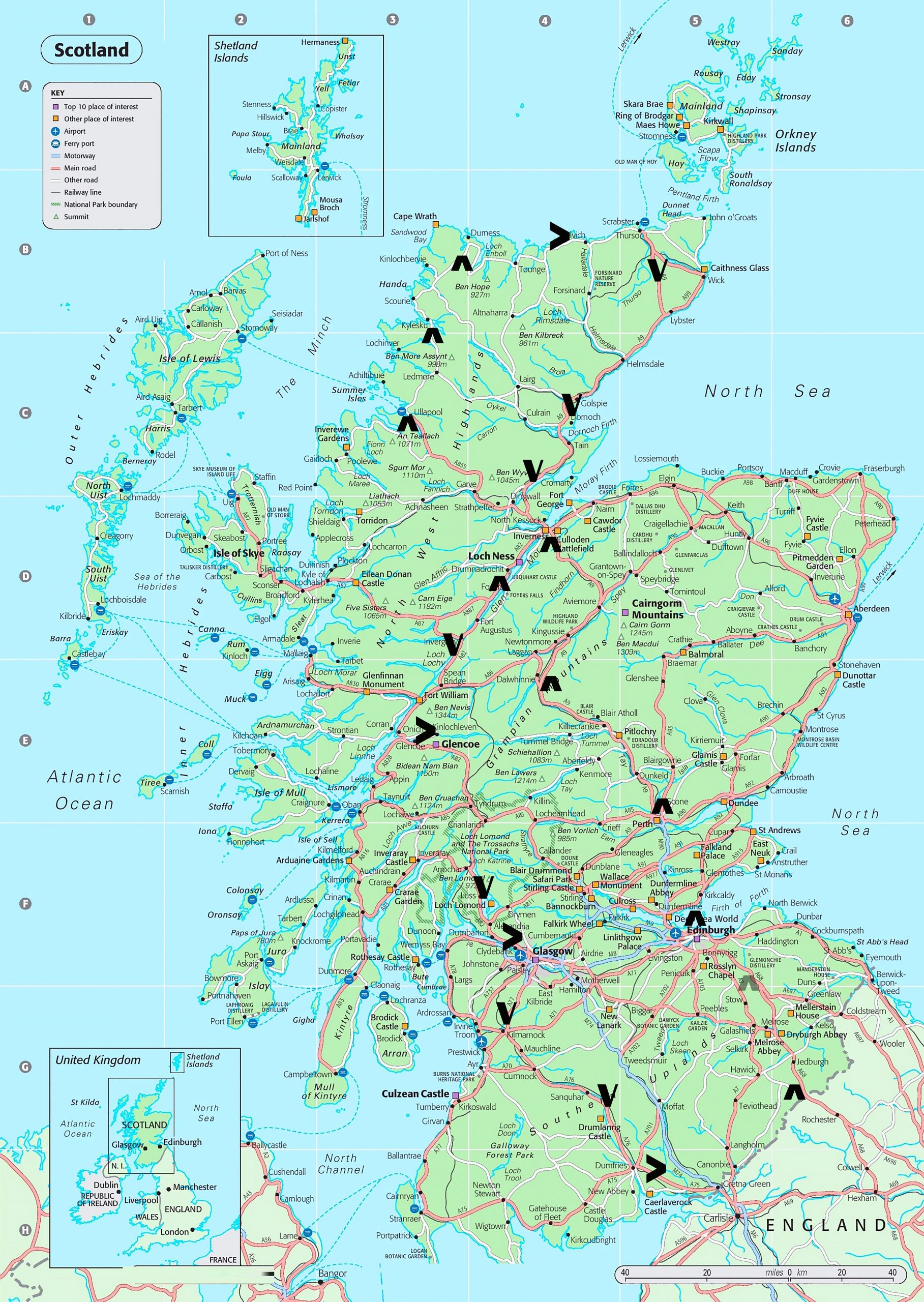 Free Printable Scotland Map Easy Download Printables For Everyone