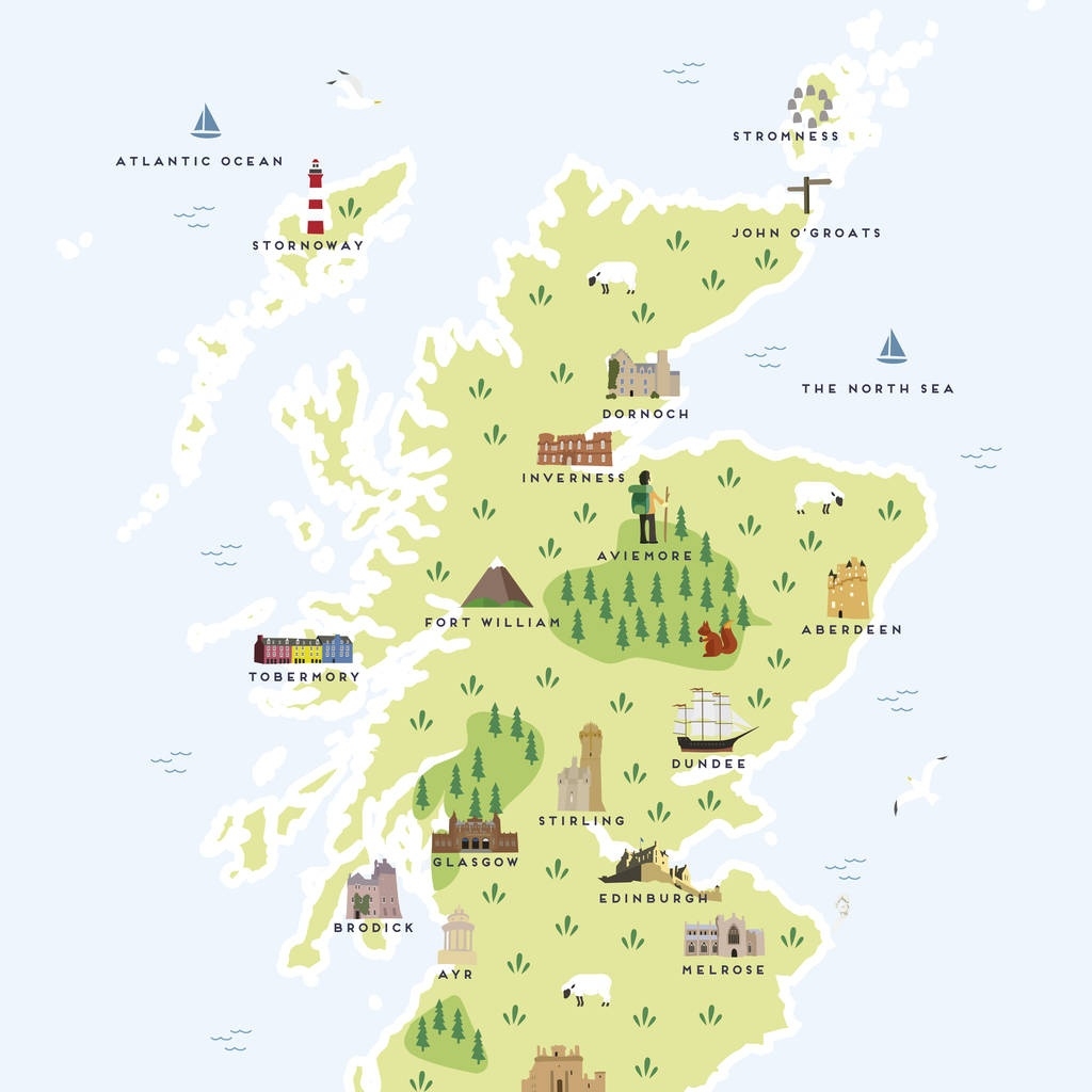 Free Printable Scotland Map Easy Download Printables For Everyone