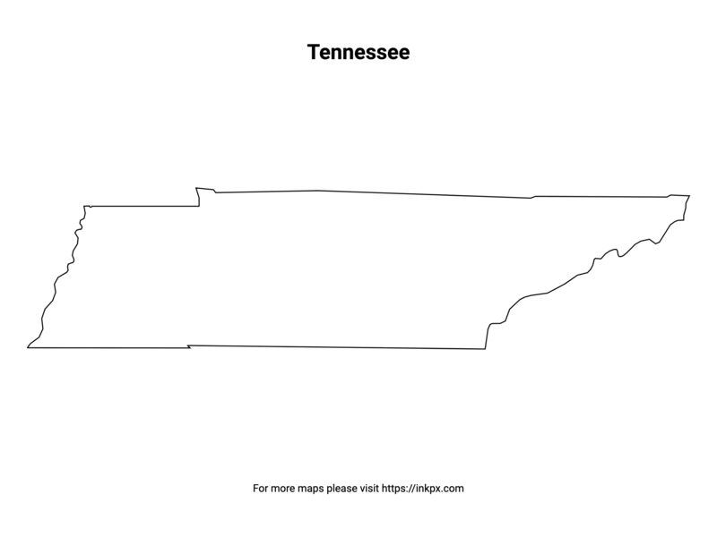 Free Printable Tennessee State Map Easy Download Printables For 