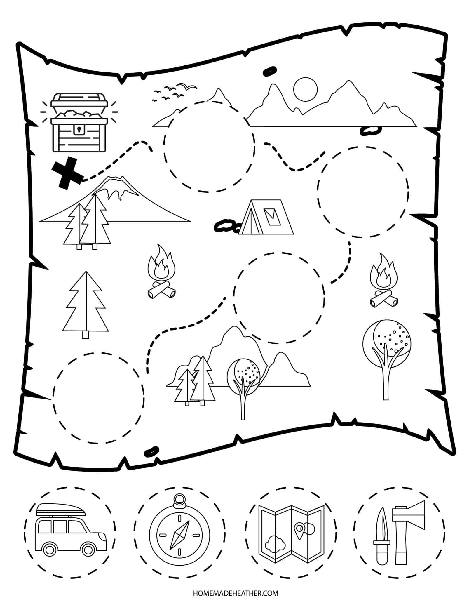 Free Printable Treasure Map Pdf Printable Calendar