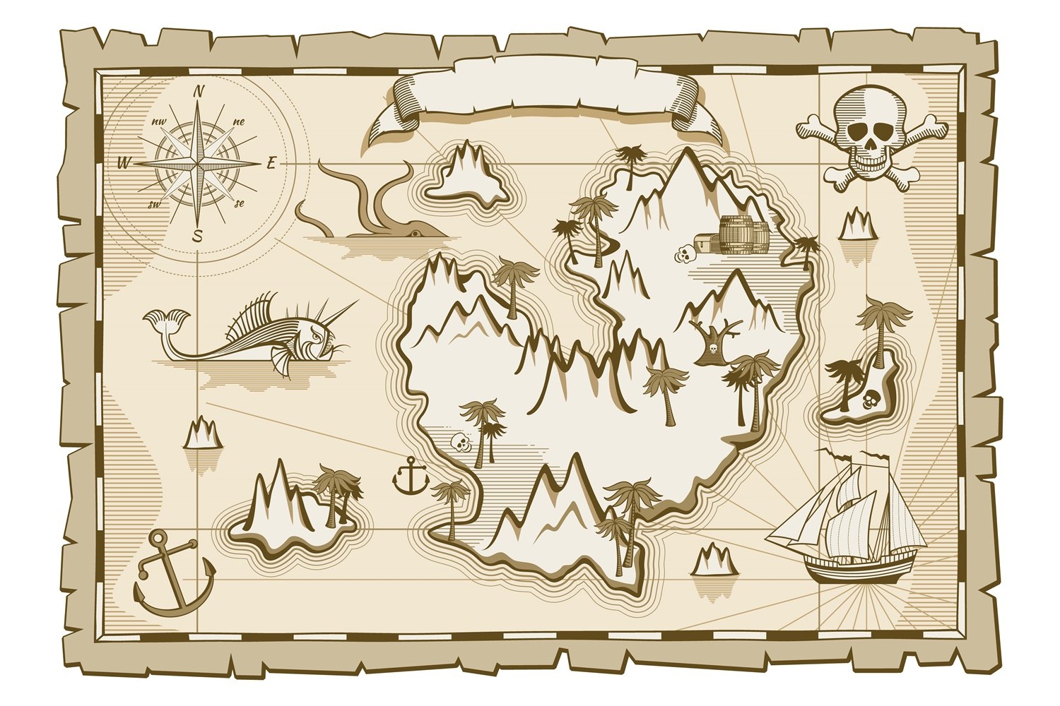 Free Printable Treasure Map Template Totally Free Printables