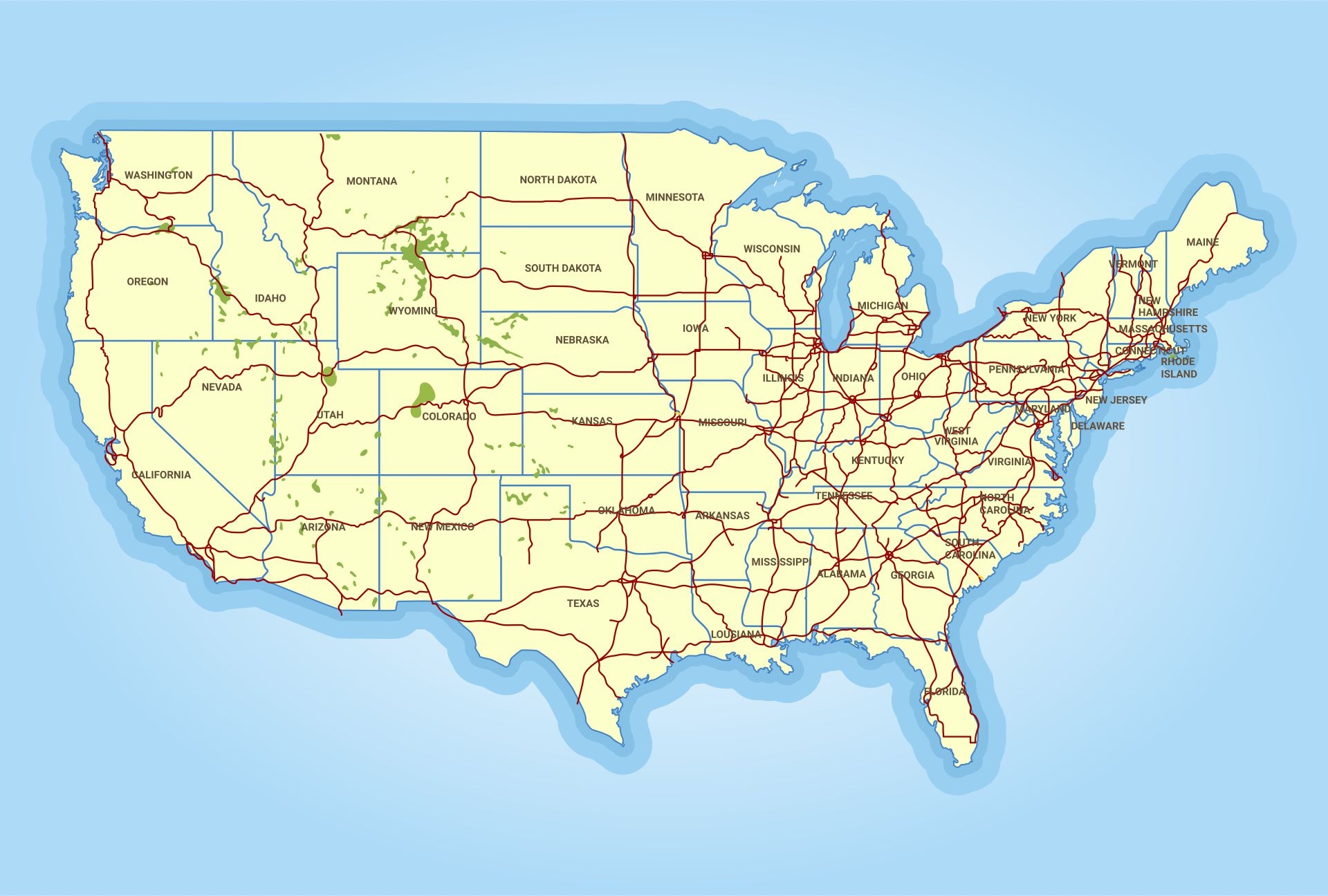Free Printable Us Road Map Pdf Download Free Printable Us Road Map Pdf 