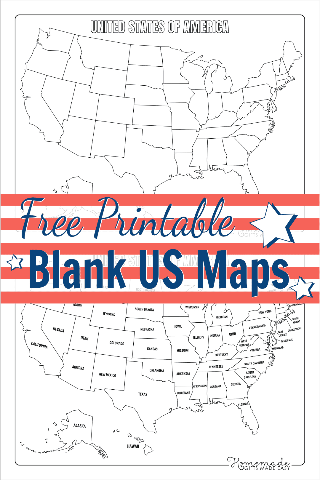 Free Printable USA Map FREE Printable