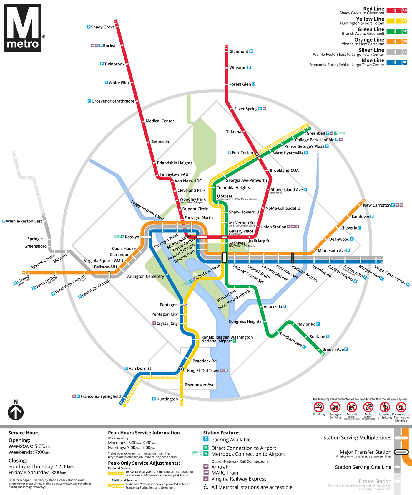 Free Printable Washington DC Metro Map 2024 Guide Printables For