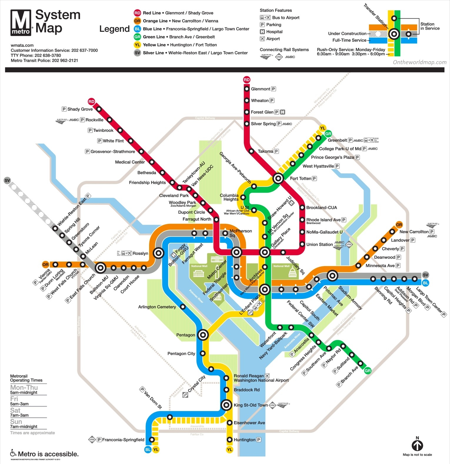 Free Printable Washington DC Metro Map 2024 Guide Printables For 