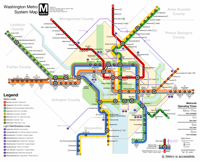 Free Printable Washington DC Metro Map 2024 Guide Printables For 