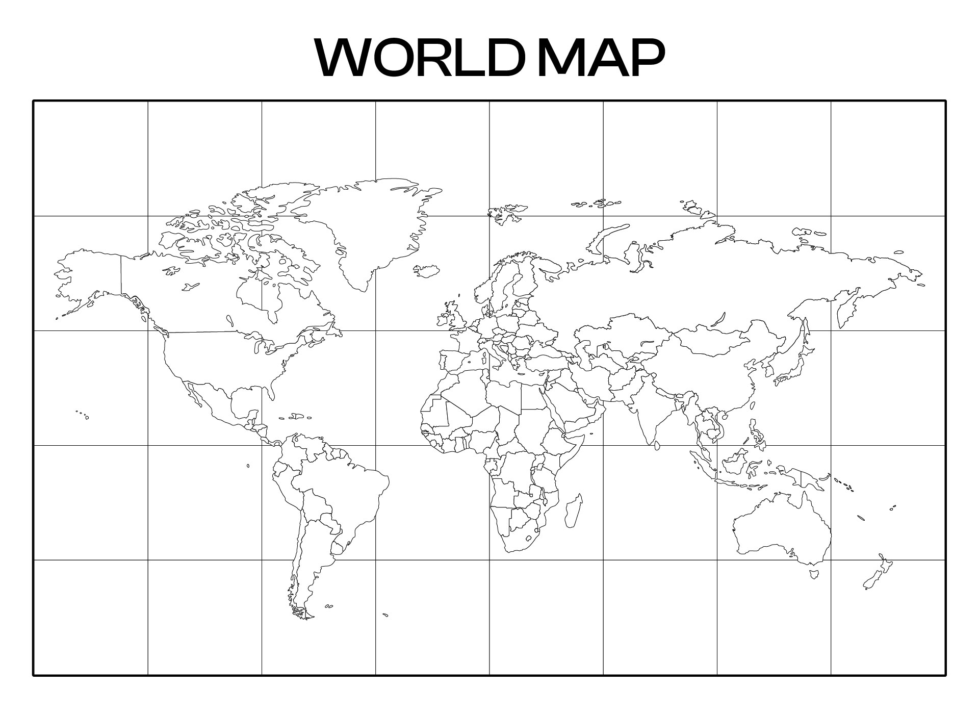 Free Printable World Map Outline Simple Easy Printables For Everyone