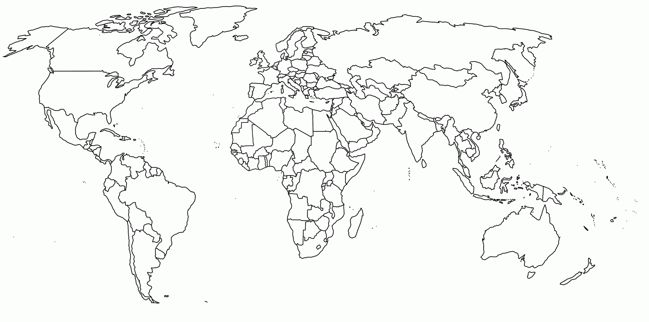 Free Printable World Map With Countries Template In PDF 2022 World 