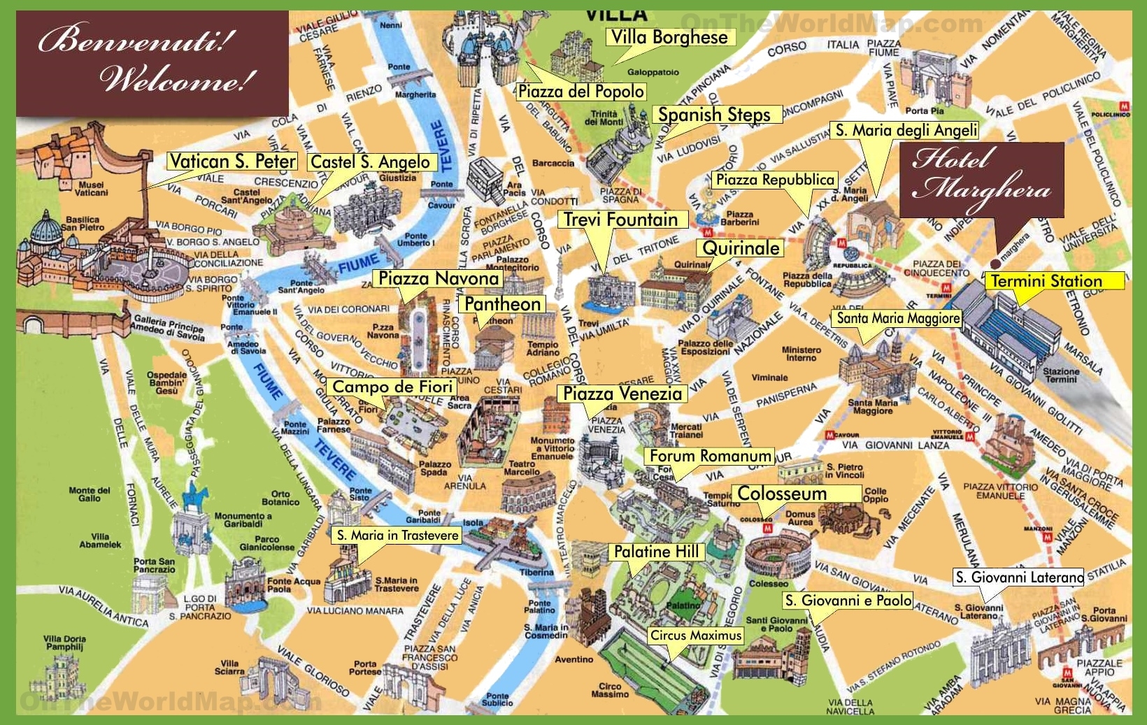 Free Rome Map Printable Your Trip Planner Printables For Everyone
