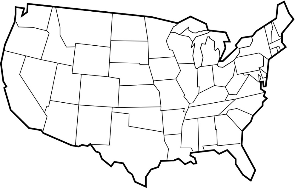 Free United States Map Black And White Printable Download Free United 