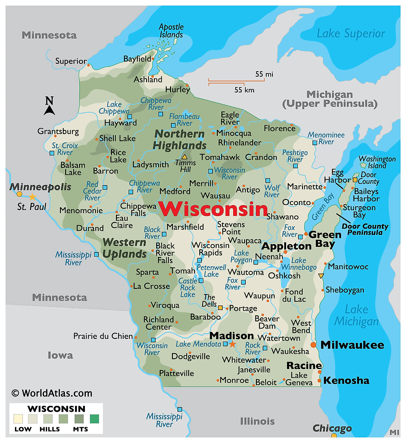 Free Wisconsin County Map Printable High Quality Printables For 